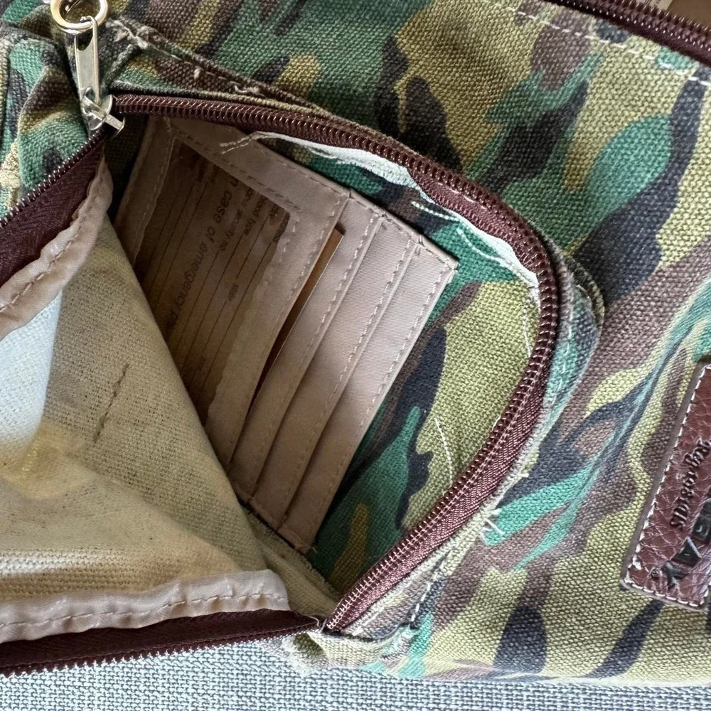 Union Bay camo bees sling bag